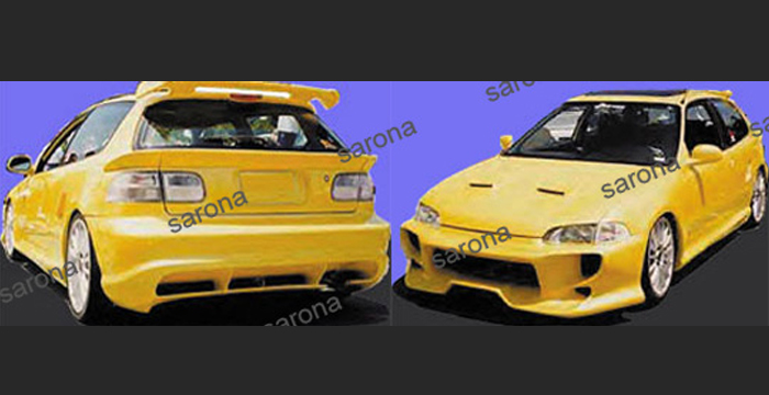 Custom Honda Civic Body Kit  Coupe (1992 - 1995) - $990.00 (Manufacturer Sarona, Part #HD-022-KT)